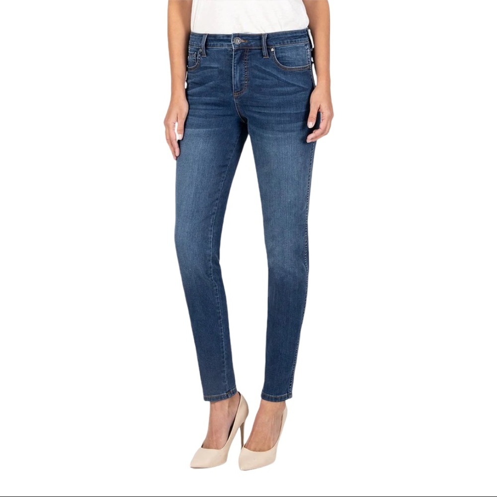 Kut from the Kloth dark wash mid rise ankle skinny jeans size 4